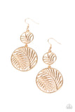 Palm Oasis - Gold Paparazzi Earrings