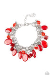 I Want to Sea the World - Red Paparazzi Necklace Set