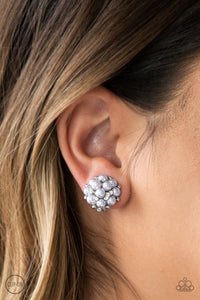 Par Pearl - Silver Clip-on Paparazzi Earrings