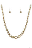 Party Pearls - Brass Paparazzi Necklace