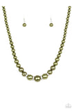 Party Pearls - Green Paparazzi Necklace