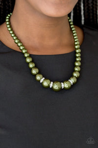 Party Pearls - Green Paparazzi Necklace