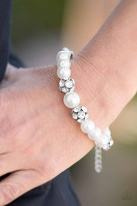 Pearls and Parlors - White Paparazzi Bracelet