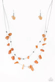 Pebble Posh - Orange Paparazzi Necklace