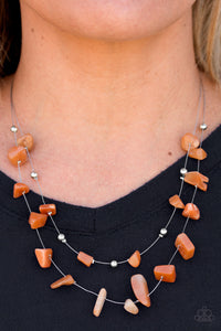 Pebble Posh - Orange Paparazzi Necklace