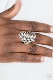 Perennial Paradise - White Bling Paparazzi Ring