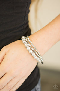 Perfect Posh-ture - White Paparazzi Bracelet