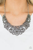 Petunia Paradise - Silver Paparazzi Necklace