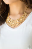 Petunia Paradise - Gold Paparazzi Necklace