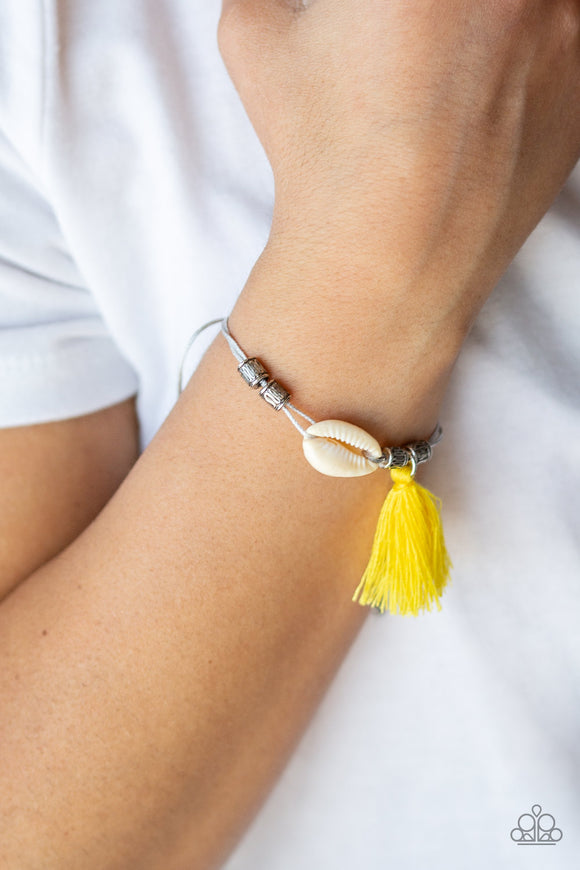 SEA If I Care - Yellow Paparazzi Bracelet