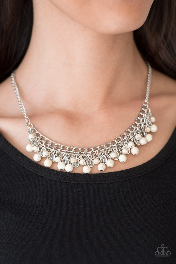 Poshly Paleo - White Paparazzi Necklace