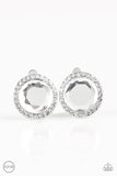 Positively Princess - Silver Clip-on Paparazzi Earrings