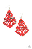 Powers of ZEN - Red Paparazzi Earrings