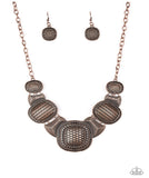 Prehistoric Powerhouse - Copper Paparazzi Necklace