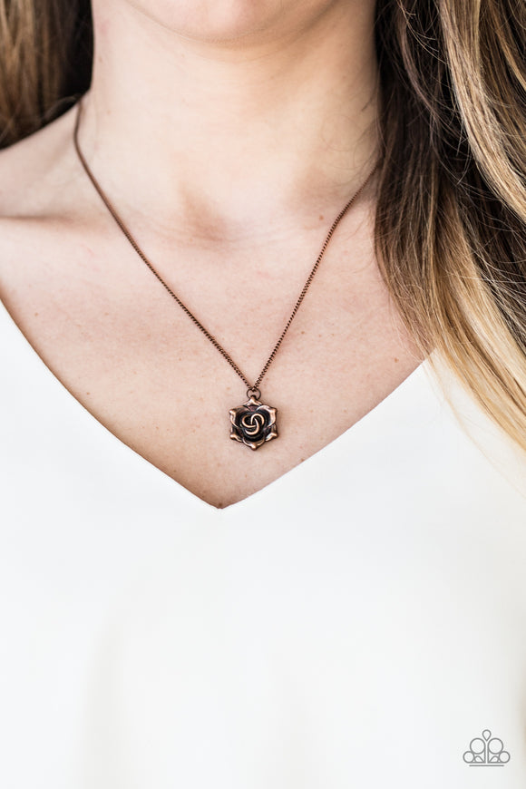 Primrose Path - Copper Paparazzi Necklace