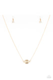 Pristinely Pasadena - Gold Paparazzi Paparazzi Necklace Set