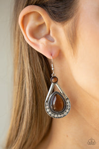 Pro Glow - Brown Paparazzi Earrings