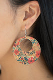 Put A Cork In It - Red Paparazzi Earrings