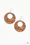 Put A Cork In It - Red Paparazzi Earrings