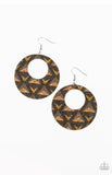 Put A Cork In It - Blue_Green Paparazzi Earrings