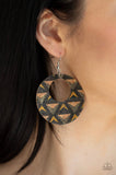 Put A Cork In It - Blue_Green Paparazzi Earrings