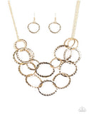 Radiant Ringmaster - Gold Paparazzi Necklace