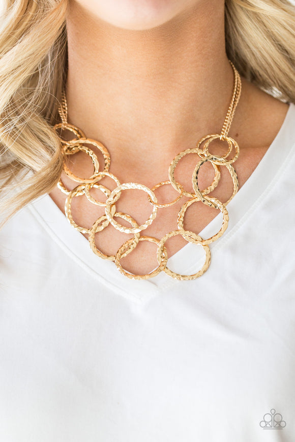 Radiant Ringmaster - Gold Paparazzi Necklace