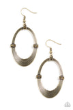 Radiantly Rural - Brass Paparazzi Earrings