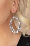 Radical Razzle - White Bling Paparazzi Earrings