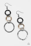 Radical Revolution - Multi Black Paparazzi Earrings