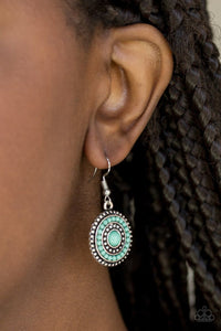 Rainbow Riviera - Green Paparazzi Earrings