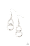 Red Carpet Couture - White Bling Paparazzi Earrings