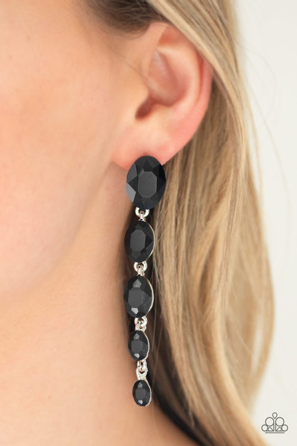 Red Carpet Radiance - Black Paparazzi Earrings