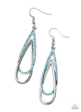 Reign Storm - Blue Paparazzi Earrings