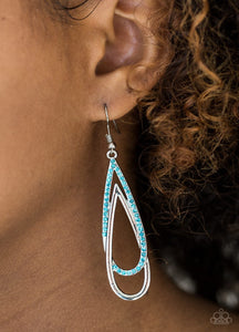 Reign Storm - Blue Paparazzi Earrings