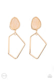 Retro Reverie - Gold Clip-on Paparazzi Earrings