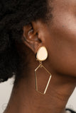 Retro Reverie - Gold Clip-on Paparazzi Earrings