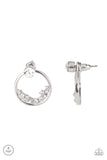 Rich Blitz - White Bling Paparazzi Earrings