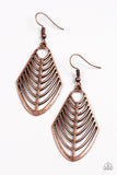 Right On Tracker - Copper Paparazzi Earrings