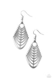 Right On Tracker - Silver Paparazzi Earrings