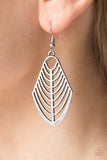 Right On Tracker - Silver Paparazzi Earrings