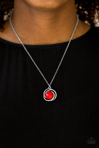 Ripple Effect - Red Paparazzi Necklace