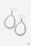 Rise And Sparkle - White Bling Paparazzi Earrings