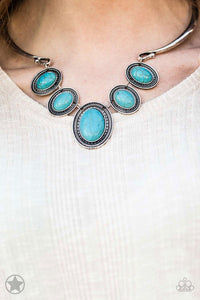 River Ride - Blockbuster - Blue Paparazzi Necklaceo