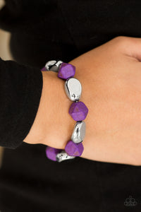 Rock Candy Canyons - Purple Paparazzi Bracelet