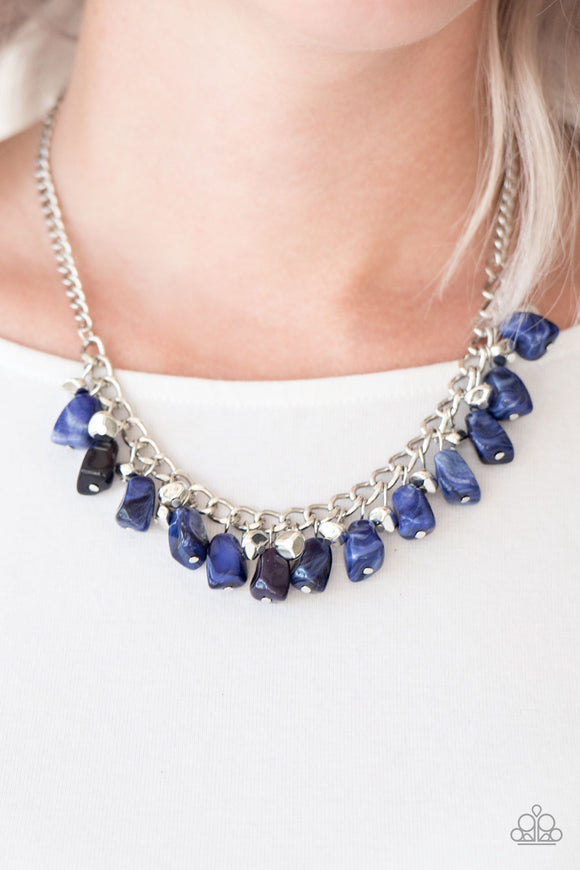 Rocky Shores - Blue Paparazzi Necklace