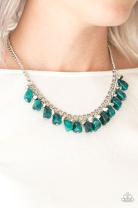 Rocky Shores - Green Paparazzi Necklace