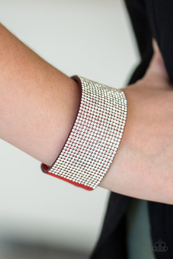 Roll With The Punches - Red Paparazzi Bracelet Wrap