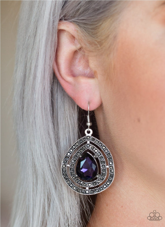 Royal Squad - Purple Paparazzi Earrings