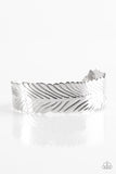 Ruffle Feathers - Silver Paparazzi Bracelet